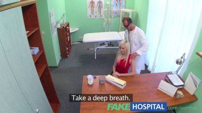Hot blonde patient pleases doctor with her tight pussy during a hospital checkup - sexu.com