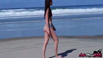 Marie - Sofie - Stunning Cougar Fucked Hardcore At Public Beach With Sofie Marie - hotmovs.com