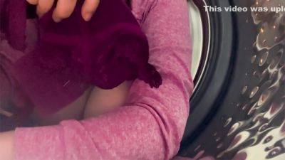 Stepmom Stuck In The Washing Machine Takes It In Both Holes To Keep It A Secret - hotmovs.com