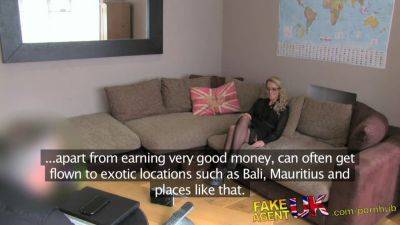 British MILF gets a creamy surprise in her first fake agent casting - sexu.com - Britain