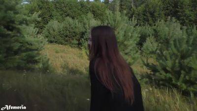 Lustful Brunette Undresses In The Woods And Walks - upornia.com