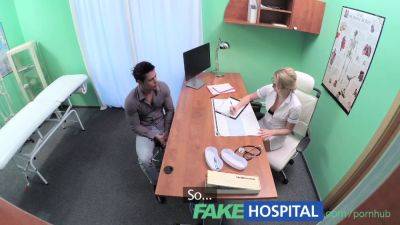 Naughty blonde patient gets the treatment she craves from her fakehospital nurse - sexu.com - Czech Republic