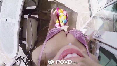 Lena Paul - Easter bunny with bunny-ears gets her pussy pounded hard in POVD action - sexu.com