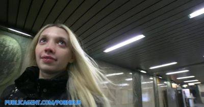 Miriama Kunkelova, the pale blonde pornstar, takes a massive dick in public and gets her pussy stretched to the max - sexu.com