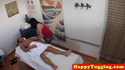 Watch this Asian masseuse give a sensual massage and suck on a hard cock - sexu.com