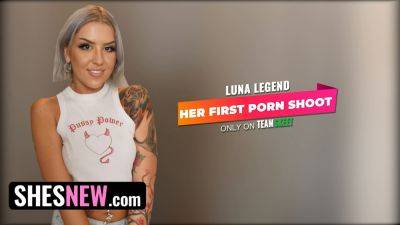Luna Legend's tight pussy and big nipples get fingered and banged by her tattooed casting couch partner on camera - sexu.com
