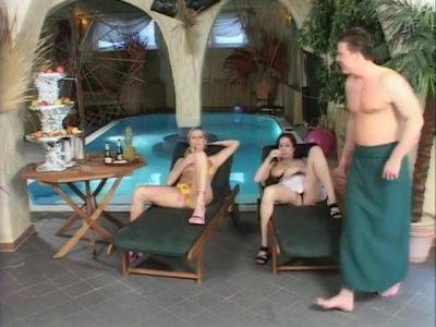 Amateur Sex By The Pool With A Scandalous Busty Brunette Who Is Hungry For Cock - upornia.com - Germany