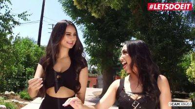 Vicki Chase - Eliza Ibarra - Brad Newman - Married man and his two friends get wild with horny American MILFs Vicki Chase & Eliza Ibarra in a public threesome frenzy - sexu.com - Usa