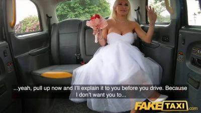 Spades - British MILF Tara Spades gets creampied on her wedding day by fake taxi driver - sexu.com - Britain