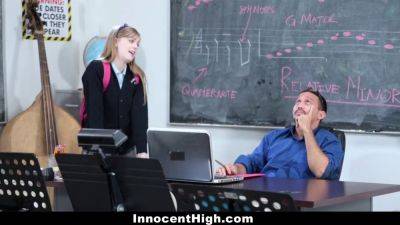 Dolly Leigh - Dolly Leigh, the cute redhead, takes on her teacher's big cock in the classroom - sexu.com