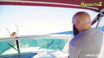 Wild on a boat with busty spanish MILF Gina Snake and her big ass Latina friend Max Cortes - sexu.com - Spain