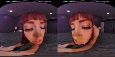 Tiny redhead rides her male sex doll in virtual reality - txxx.com