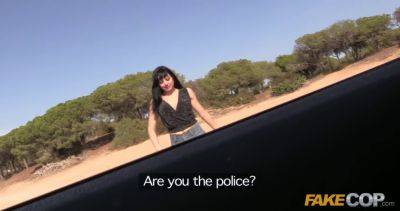 British cop with massive tits gets her ass drilled in a Spanish hotel - sexu.com - Spain - Britain