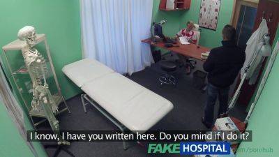 Blonde nurse gives fake hospital sex & takes cumshot in uniform - sexu.com