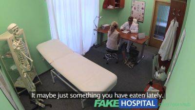 Hot tattooed blonde doctor explores patient's pussy with his big cock in fake hospital POV - sexu.com