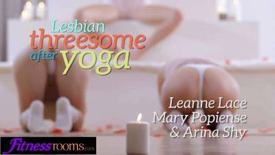 Watch Leanne Lace, Arina Shy & Spanish babe yoga lesbian threesome with orgasmic facial finish - sexu.com - Ukraine - Spain - Czech Republic
