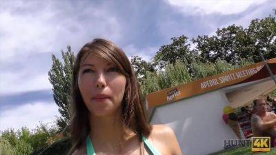Watch this cutie get her mouth and pussy analyzed in the park in POV reality porn - sexu.com - Czech Republic