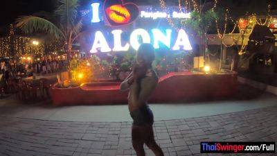 Amateur couple watches a fire show and has hot sex once back in the hotel - txxx.com - Thailand