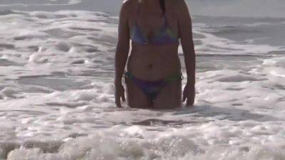 My First Time On The Beach Having Sex With Stepson, Big Cumshot On My Pussy - hclips.com