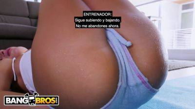 Lana Rhoades - Lana Rhoades & Su Entrenador Personal give a steamy BJ and teach a lesson in Spanish - sexu.com - Spain