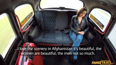 British girl from Muslim country explores her sexuality in public with fake taxi ride - sexu.com - Britain - Afghanistan