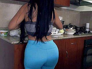 Cassandra Cruz - Huge Ass And Tits Maid In The Kitchen - theyarehuge.com