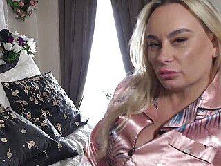 Eva May - Your Busty Stepmom Eva May Catches You Watching Her In Bed - theyarehuge.com - Britain