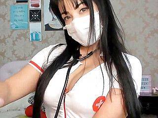 POV Sexy Nurse Giving A Blowjob And Fucking So Good - theyarehuge.com